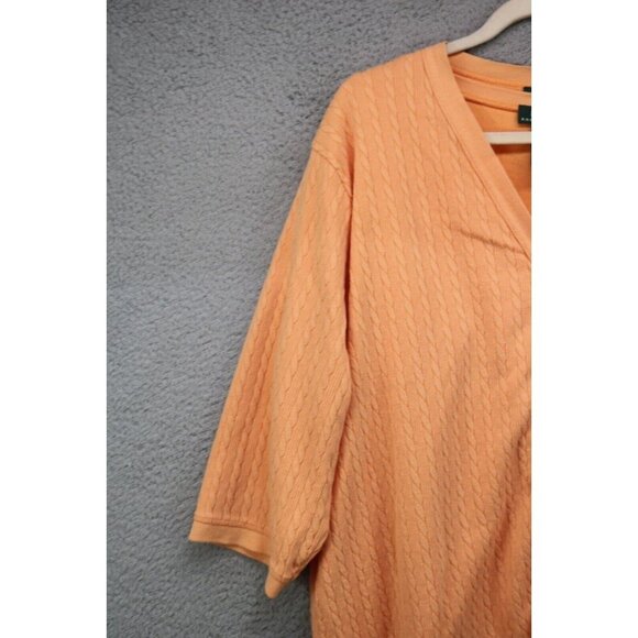Lauren Ralph Lauren Orange Cable Knit Tank Top and Sweater Set-Size 3X - Picture 3 of 15
